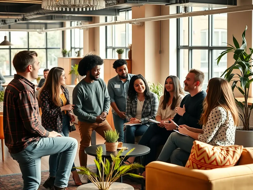 A dynamic image of a startup meet in Bangalore, India, showcasing innovative ideas and networking opportunities.